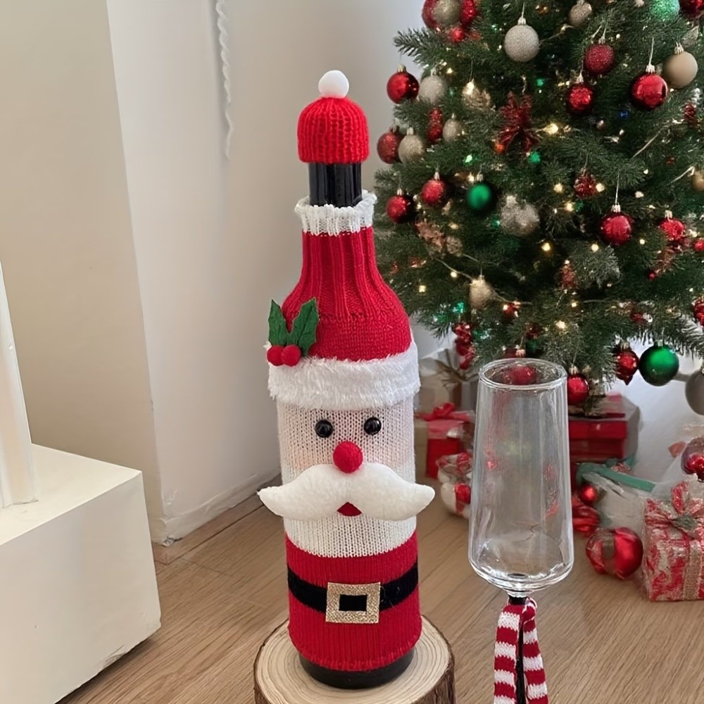 Wine Beer Hat - Knitted Wine Bottle Cover Elk with