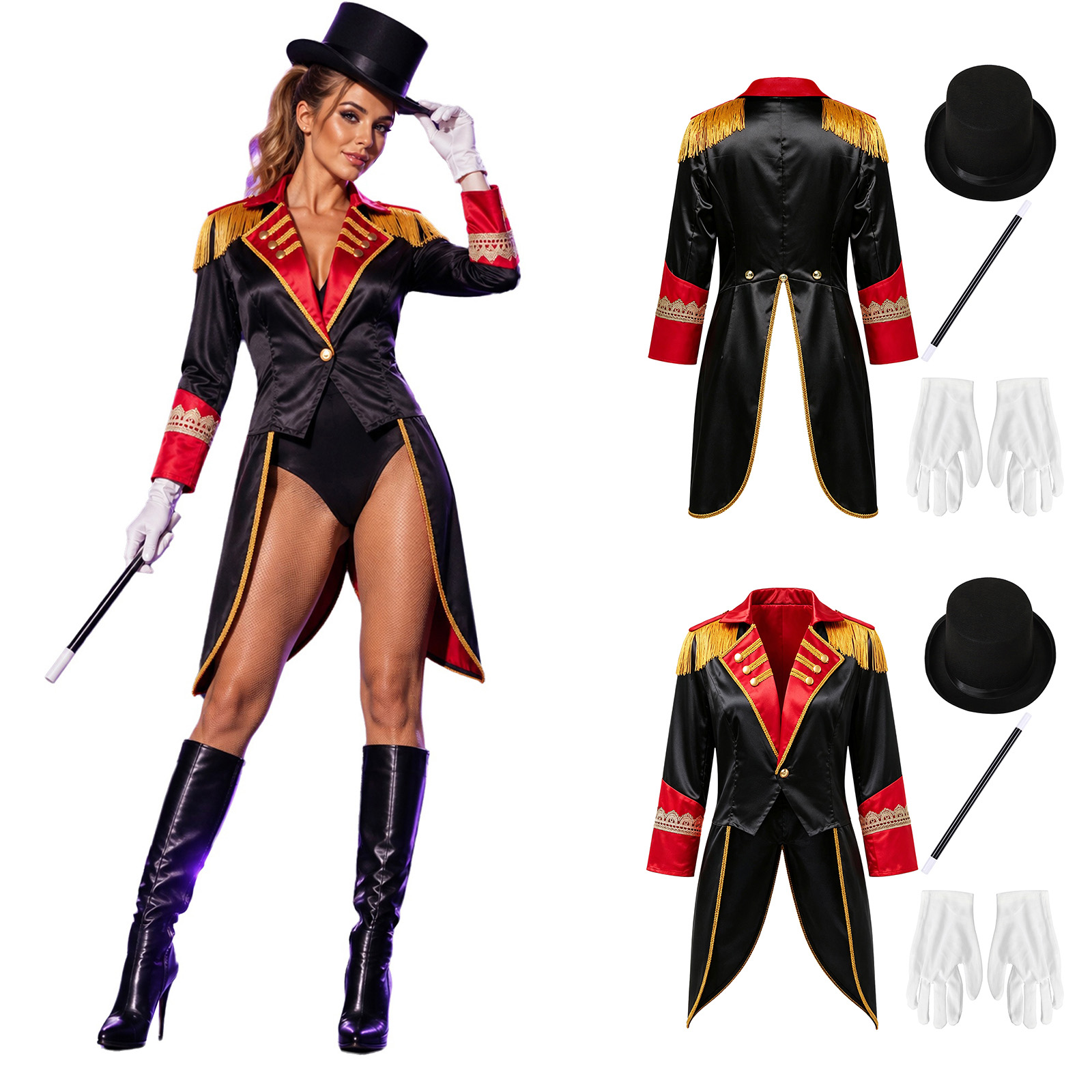Cocktail Shaker Set - Women Circus Medieval Costume Tassel Shoulder