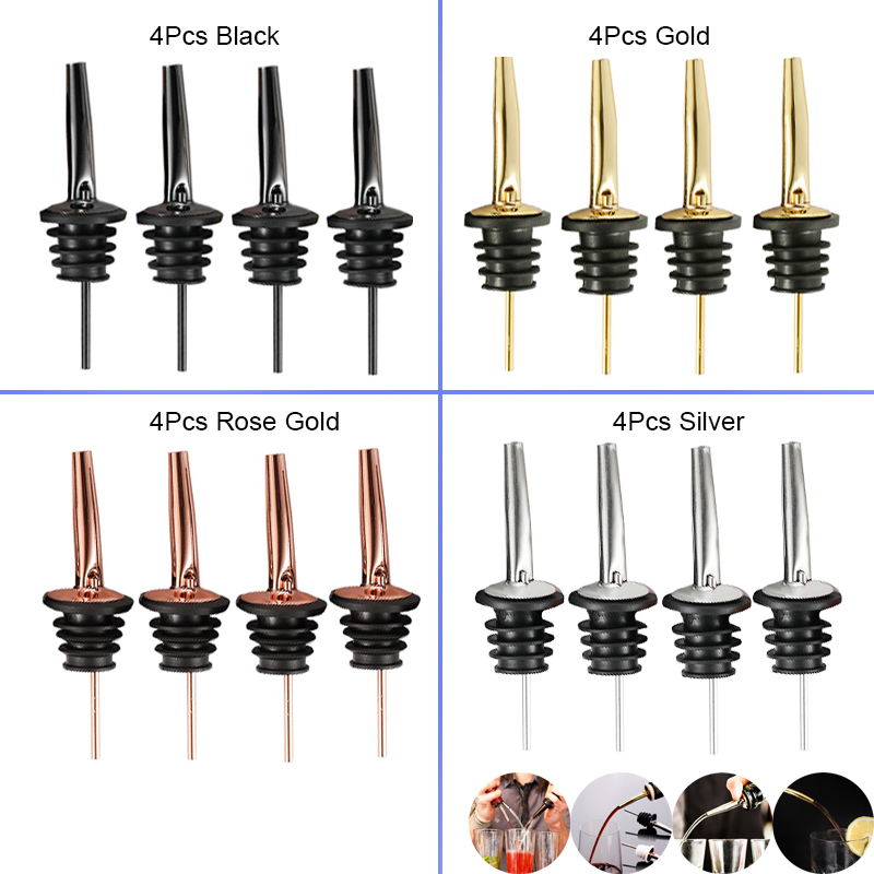 4Pcs Black/Rose Gold/Silver Li - огляд і ціна Wine Aerator Pour